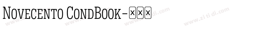 Novecento CondBook字体转换